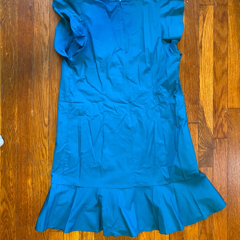 NWT J Crew Ruffle Tank Dress 10 Blue wedding Summer dress